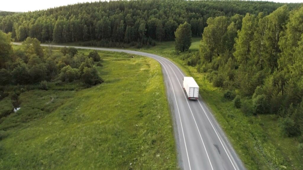 Beta Tech International truck during ADR transit through the Balkans